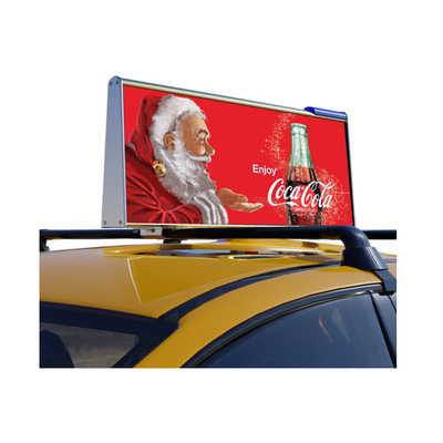 Taxi Led hiển thị video bảng hiệu quảng cáo 3.3mm màn hình mái taxi độc đáo ngoài trời