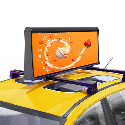 CE RoHS FCC Car Top Led Display Màn hình quảng cáo taxi đủ màu
